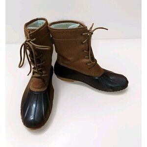 JBU by Jambu Maplewood Duck Boots Womens 8 Brown Waterproof Lace Up Rain Snow